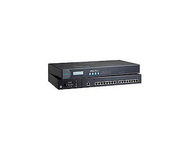 NPort 5650-16-T - 16 port device server, 10/100M Ethernet, RS-232/422/485, RJ-45 8pin, 15KV ESD, 100V or 240V, -40~75? by MOXA